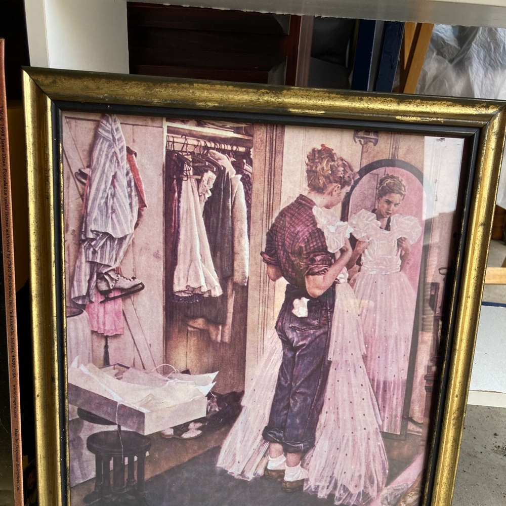 Norman Rockwell The Prom Dress Framed Picture - Picture 2 of 3